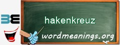 WordMeaning blackboard for hakenkreuz